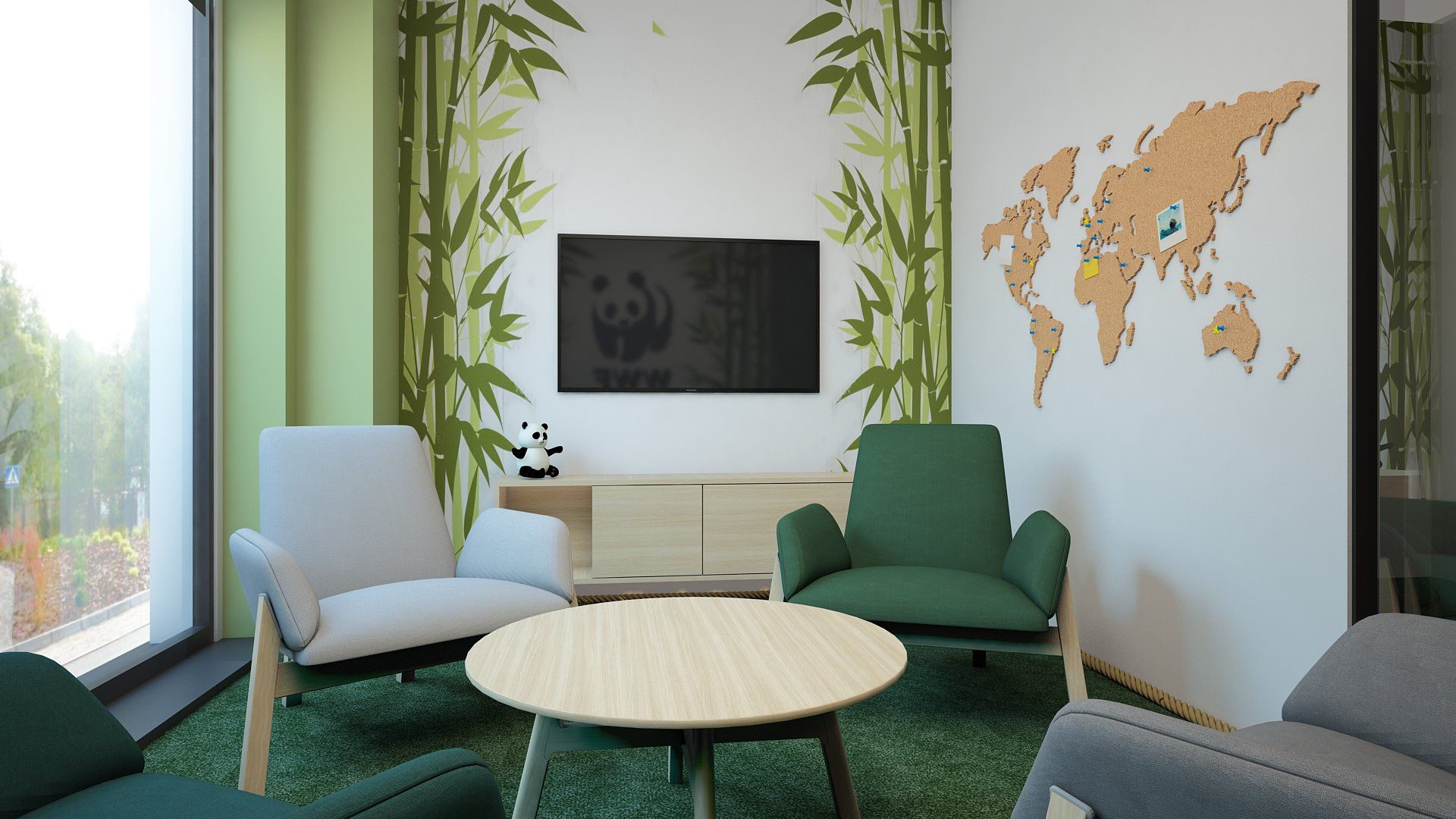 powierzchnie biurowe w Warszawie – projektowanie biur dla WWF 4